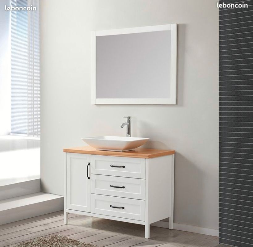 Meuble de salle de bain neuf blanc (image 1)
