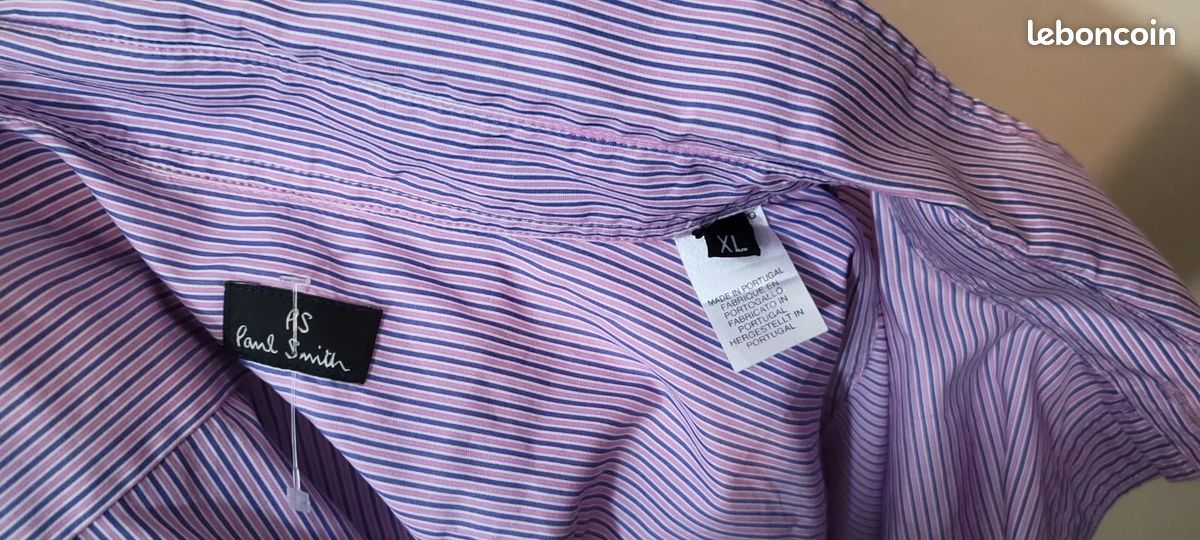 Chemise Homme Paul Smith Taille XL - Occasion Très Bon état, Manches Courtes, Multicolore, Col Boutonné