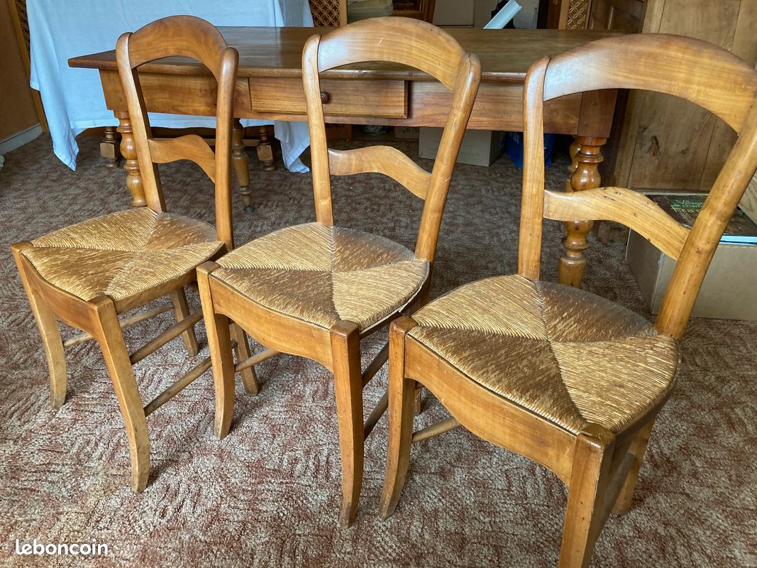 Table / chaises ancienne merisier (image 1)