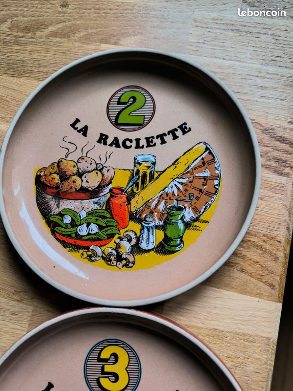 5 assiettes raclette Gien (image 4)