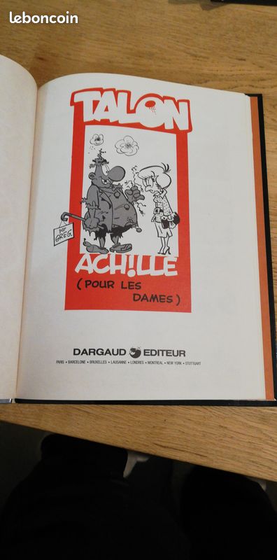 BD Talon (Achille, pour les Dames) édition originale (image 3)