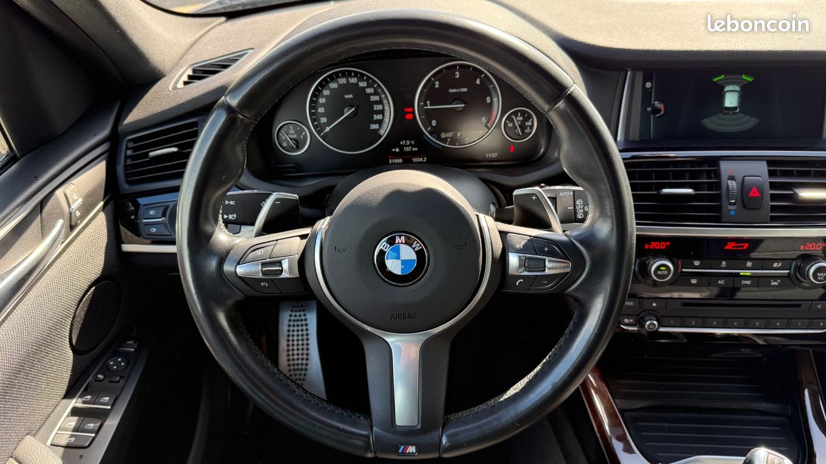 BMW X3 2.0 D 190CH M-SPORT XDRIVE BVA - RADAR DE RECUL - BLUETOOTH - RADIo - (image 21)