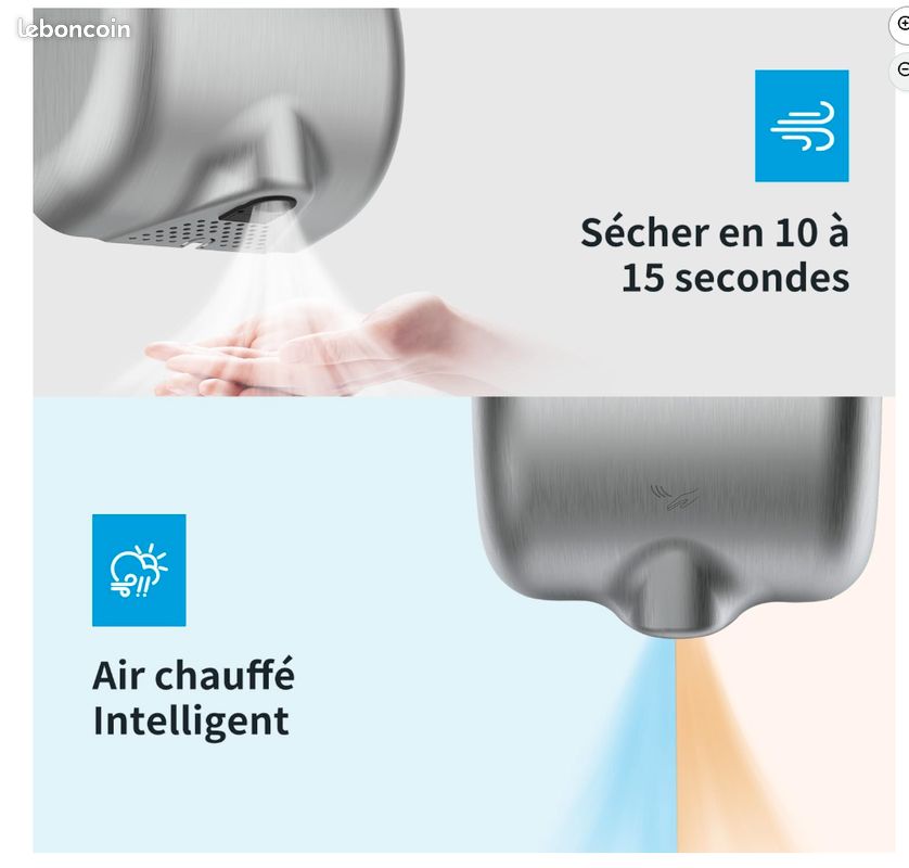 anydry Sèche-Mains électrique Compact Sèche-Mains Automatique Haute