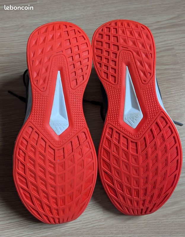 Chaussures de sport Adidas, gris avec orange fluo, 36,5 (image 8)