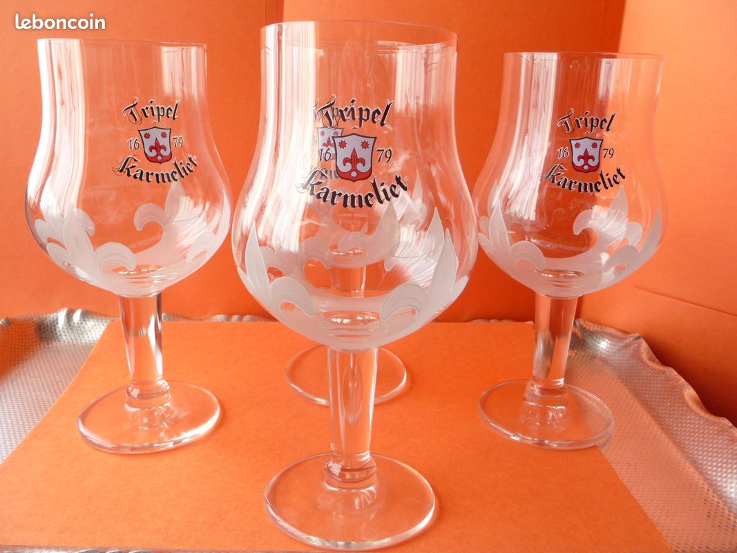 Verre à Bière Triple Karmeliet 25cl - Verre Belge Officiel - Pour Dégustation De Bières Blondes Et Triple