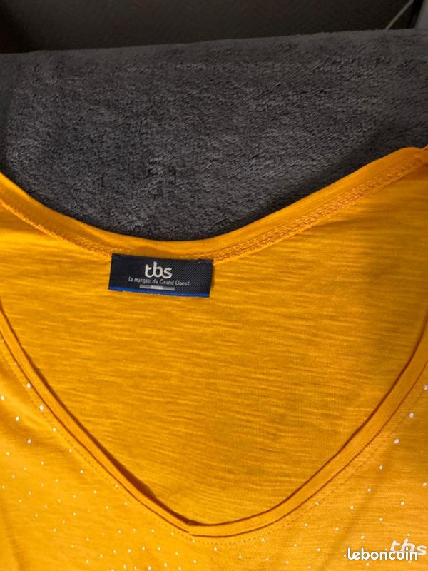 T-shirt moutarde taille 46 marque TBS (image 3)
