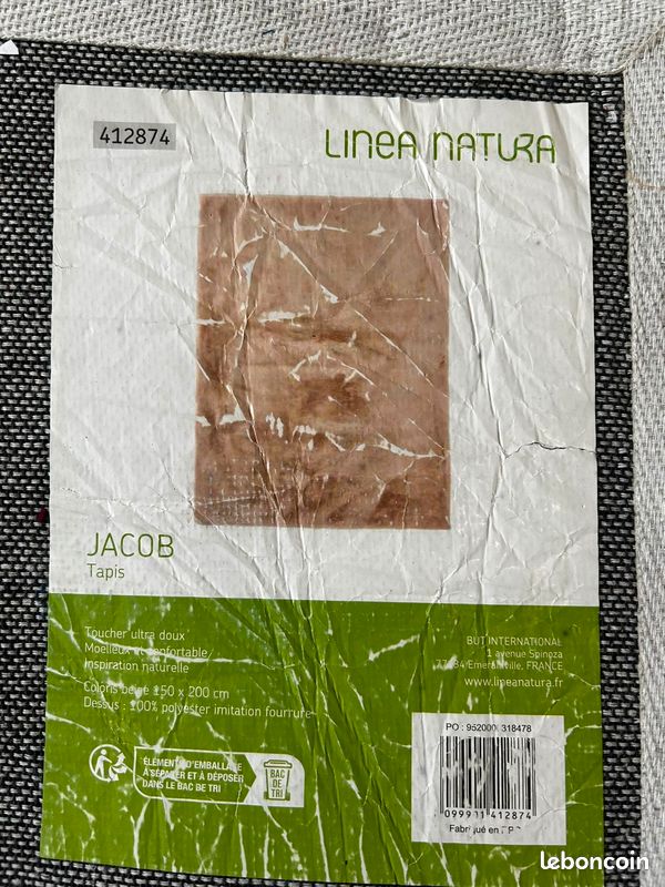 Tapis fausse fourrure 150x200 JACOB Beige (image 4)