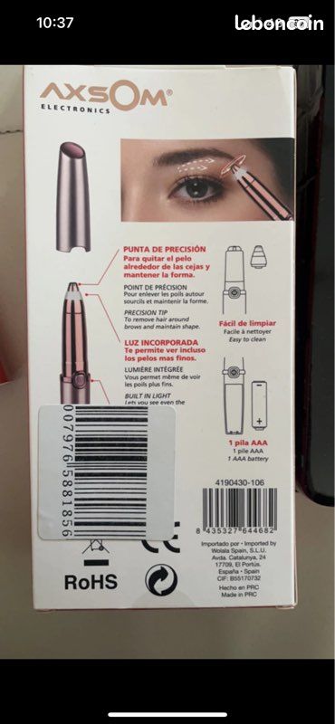 épilateur facial avec revêtement titanium gold rose (image 4)