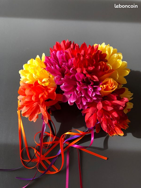 UPSTORE Couronne De Fleurs Mexicaines Pour Halloween – Accessoire Cheveux Polyester 13x12 Cm, Pour Carnaval, Cosplay, Plage