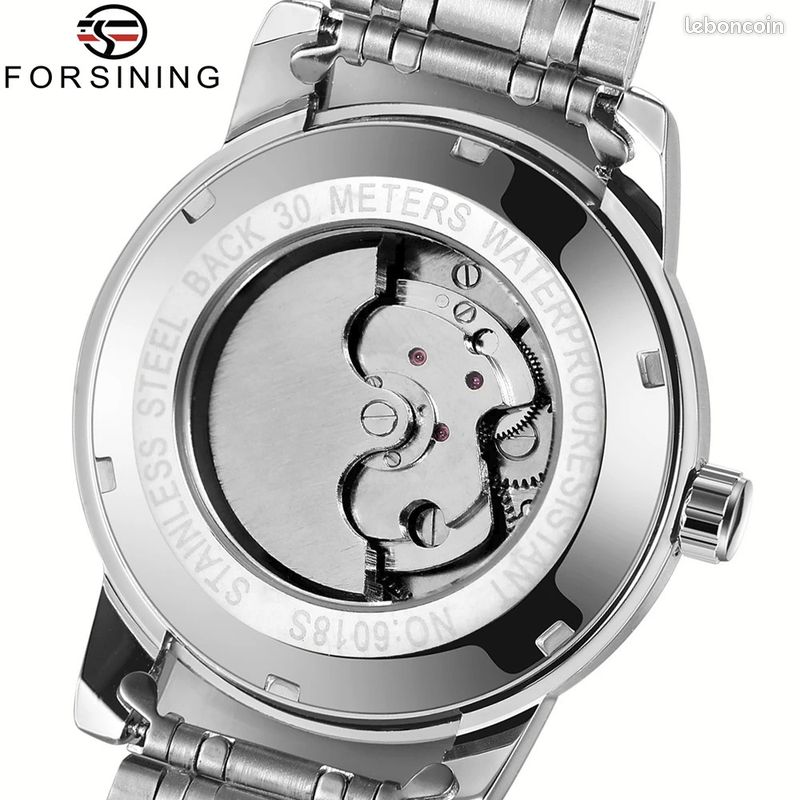 ✅ Montre FORSINING Homme Luxe – Automatique Tourbillon – Bracelet Acier – Chiffres Romains (image 2)