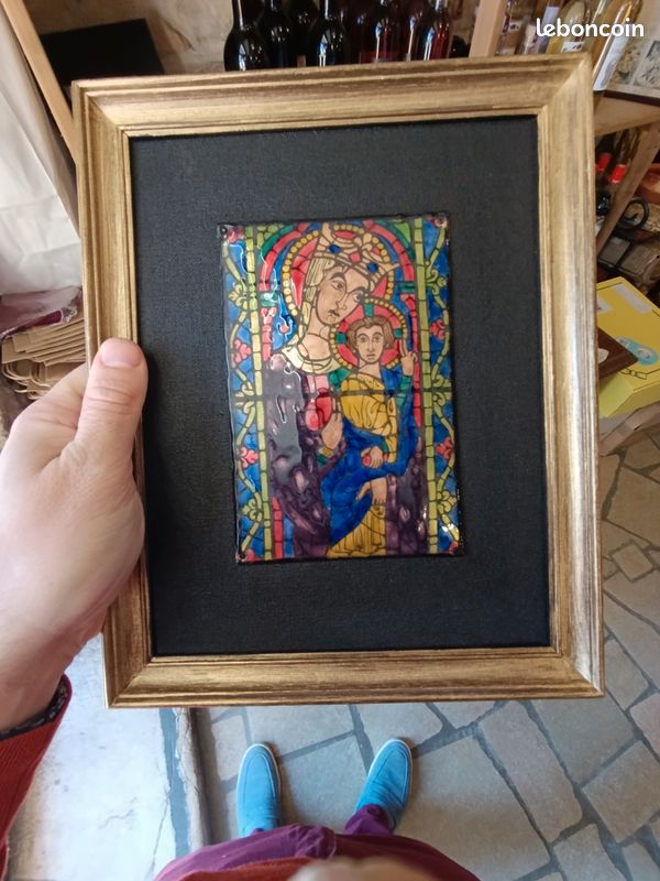 Rubelles Vierge A L Enfant Plaque