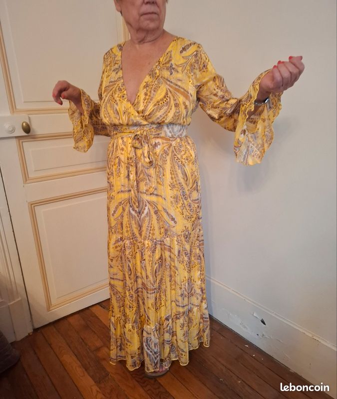 Robe longue imprimée Nina Kaufmann. Taille S mais taille 42 (image 20)