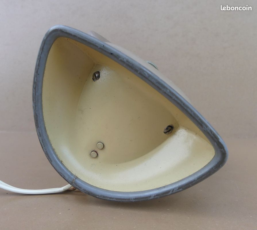Ancien réveil lampe de chevet JAZ LAMPIC / JAZIC rare vintage FONCTIONNE abat-jour lamelles plastique années 50 (image 12)