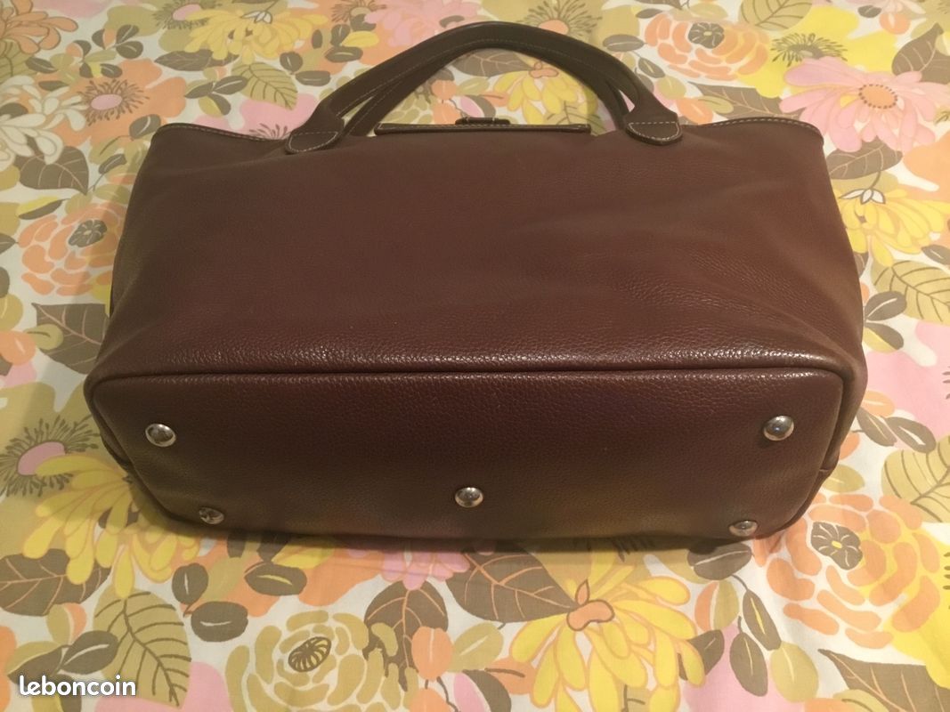LONGCHAMP ⭐️ sac Gatsby en cuir marron TBE (image 12)