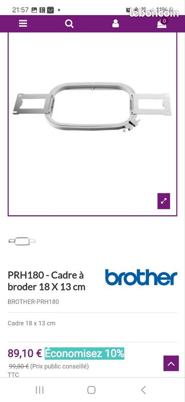 Cadres de broderie pour Brother PR (image 2)