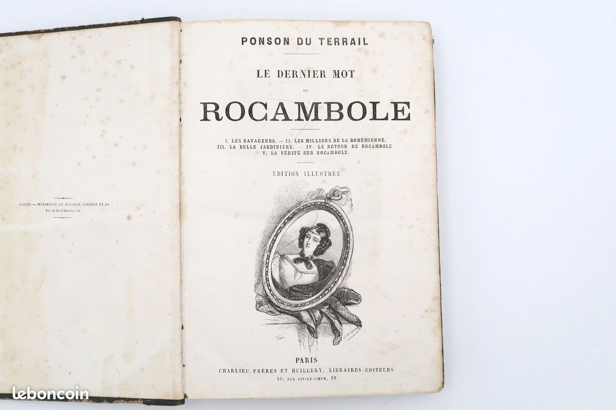 1866 Le dernier mot de Rocambole, de Ponson du Terrail Édition illustrée livre ancien (image 2)