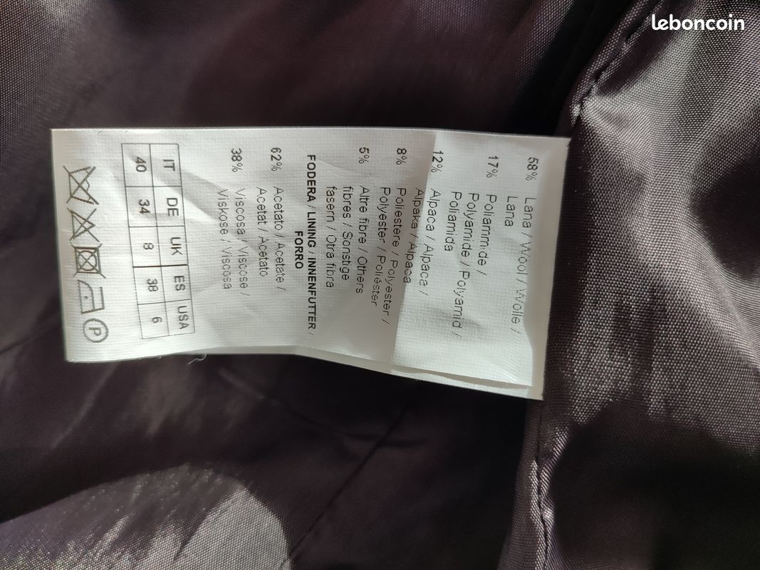 Manteau long EKLE en laine (image 7)