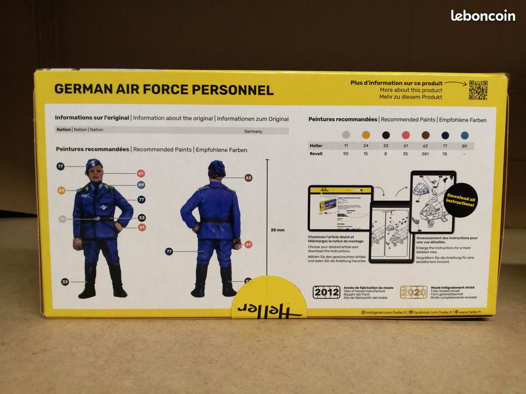 Heller 1:72 – Luftwaffe Personal (Personnel) – HEL49655, Detailreiche Figuren Für Modellbau-Dioramen, Maßstab 1:72, Ab 12 Jahren
