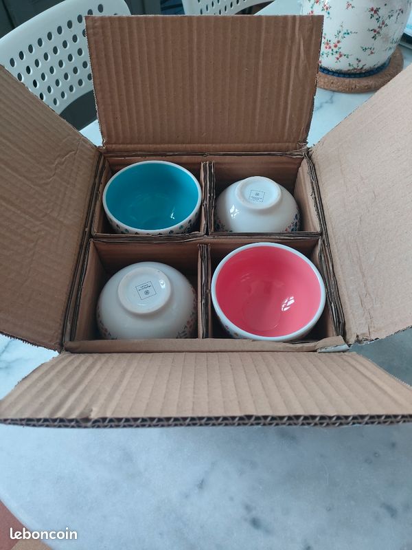 Lot De 4 Ramequins Céramique Celebrate It – Blanc – Pour Noël Et Friandises – Neufs