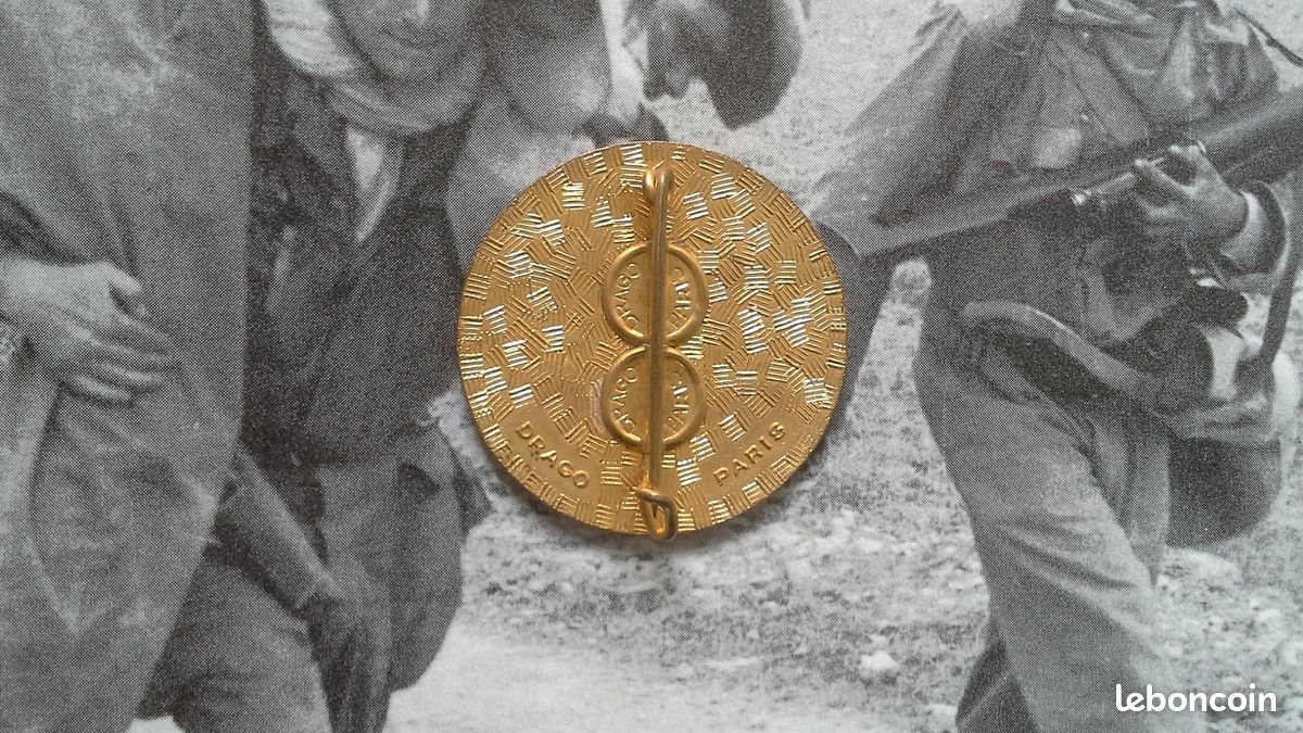 Insigne Militaire Original – 2° RTM Tirailleurs Marocains – Indochine/Algérie – 1950s