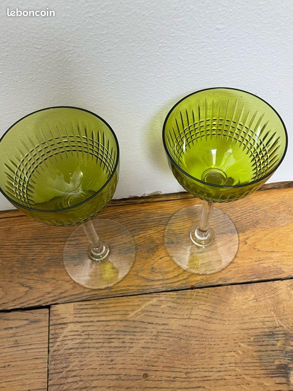 Paire De Verres à Champagne Baccarat Parme - Cristal - Occasion