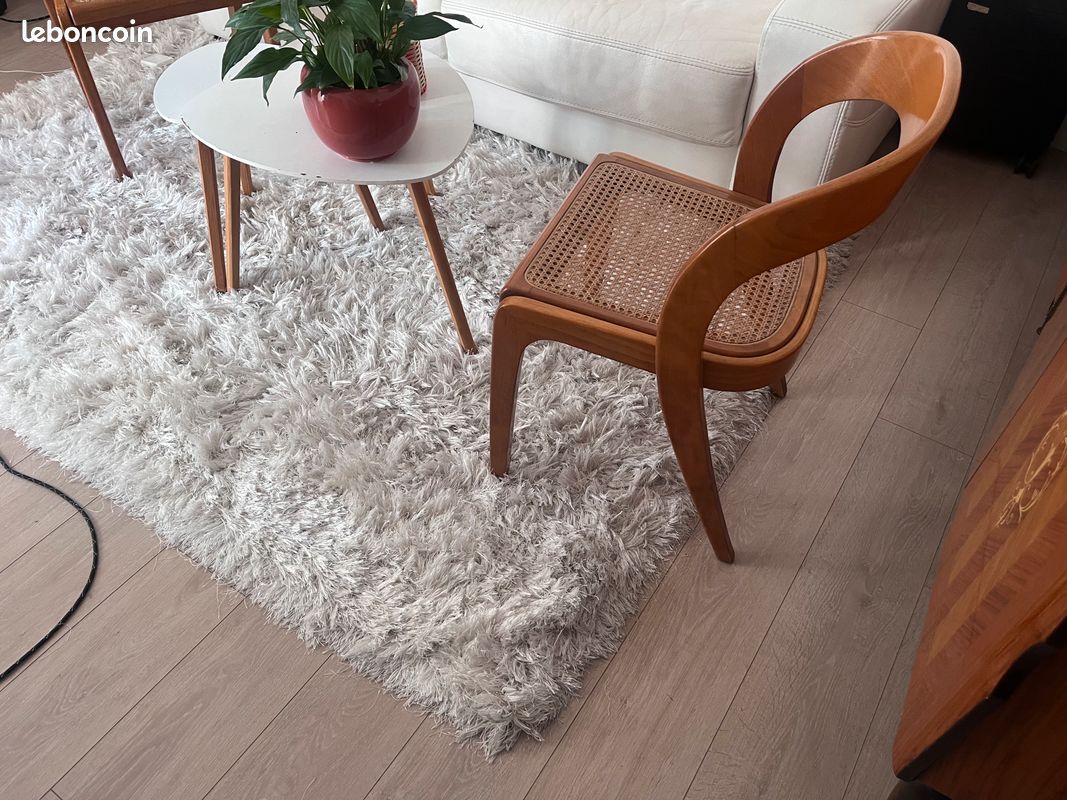 Vente urgente : Tapis très confortable écru à long poils (image 6)