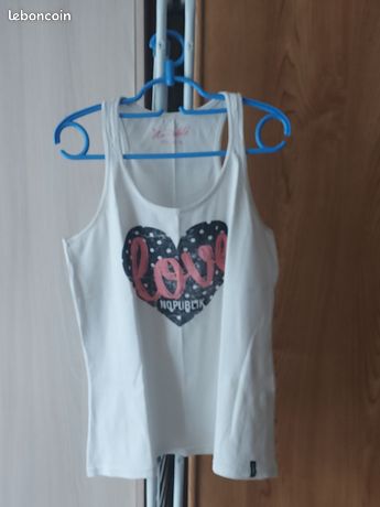 Débardeur Blanc Femme Taille 38/40 - Occasion Très Bon état, été