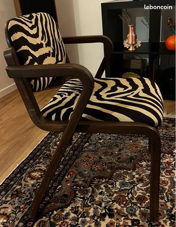 Fauteuil Baroque Palazzo INT Motif Zèbre – Vintage, Salle à Manger