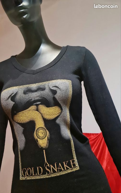 Top manches longues/ tee-tee-shirt gothique/haut serpent/ S (image 1)