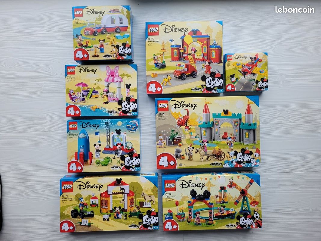 Lot complet 8 set Lego Disney - Mickey et ses amis - 10772 10773 