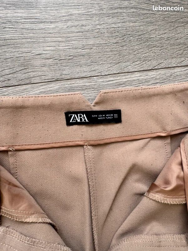Pantalon tailleur Zara beige nude (image 4)