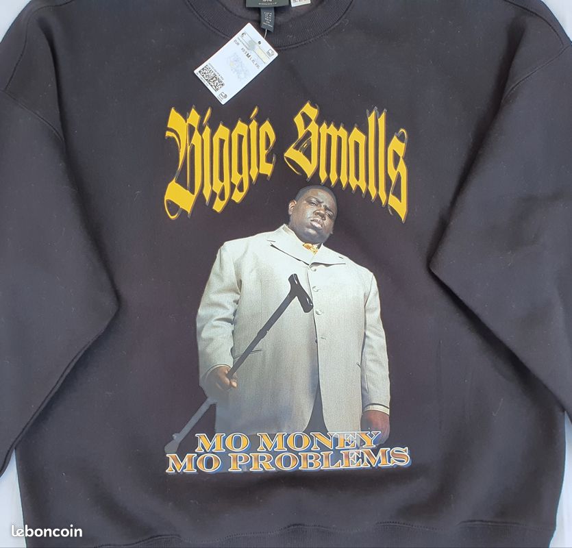 Sweat Gris Homme Money Clothing Taille M - Logo - État Correct