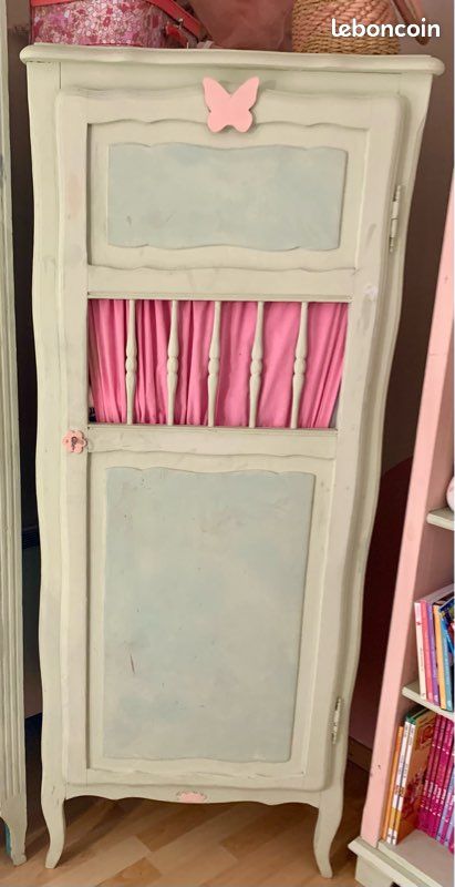 Chambre fille vintage chêne peint (image 7)
