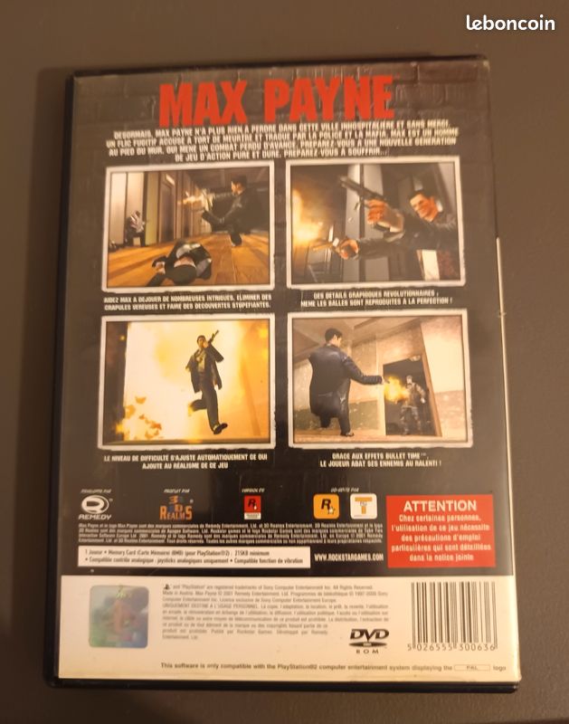 Jeu max paine PlayStation 2 (image 2)