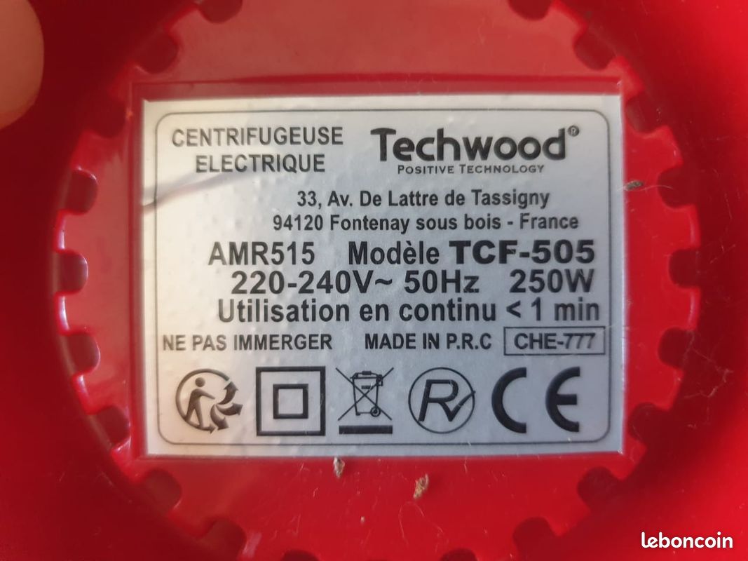 Centrifugeuse TECHWOOD TCF-505 1,5L 250W (image 3)