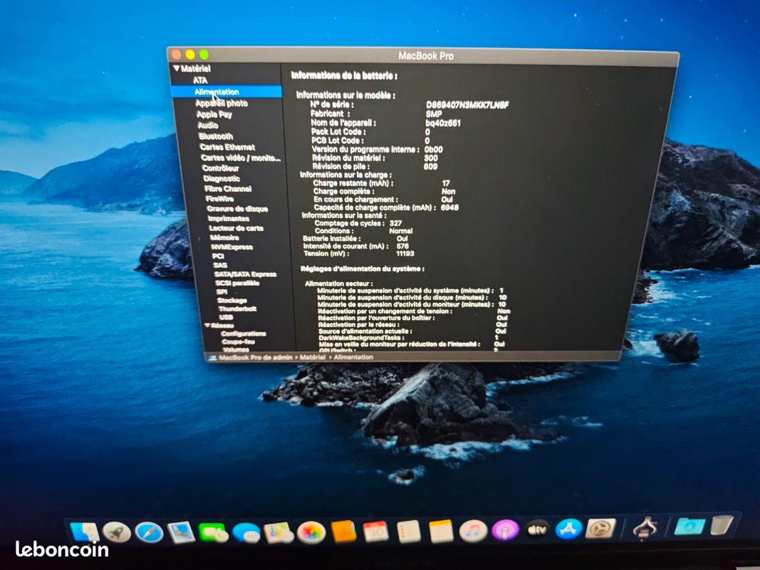 MacBook Pro 16” 2019 i7 16Go Ram 500Go SSD (image 14)