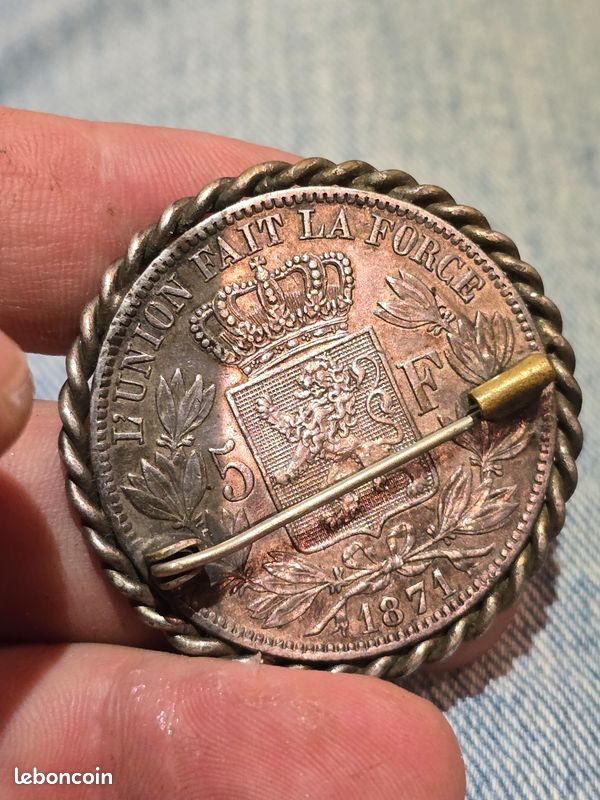 Très Jolie Broche Ancienne En Argent - Bijou Vintage - Origine France - Occasion