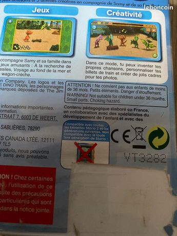Jeu Éducatif Vtech Storio 2 - Le Dino Train Pour Enfants 3-7 Ans