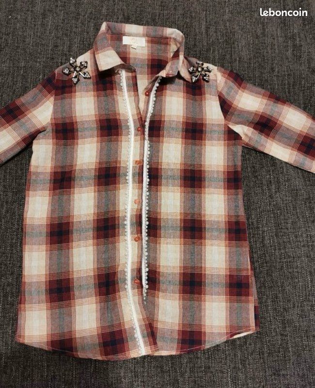 Chemise large à carreaux 38 (image 1)