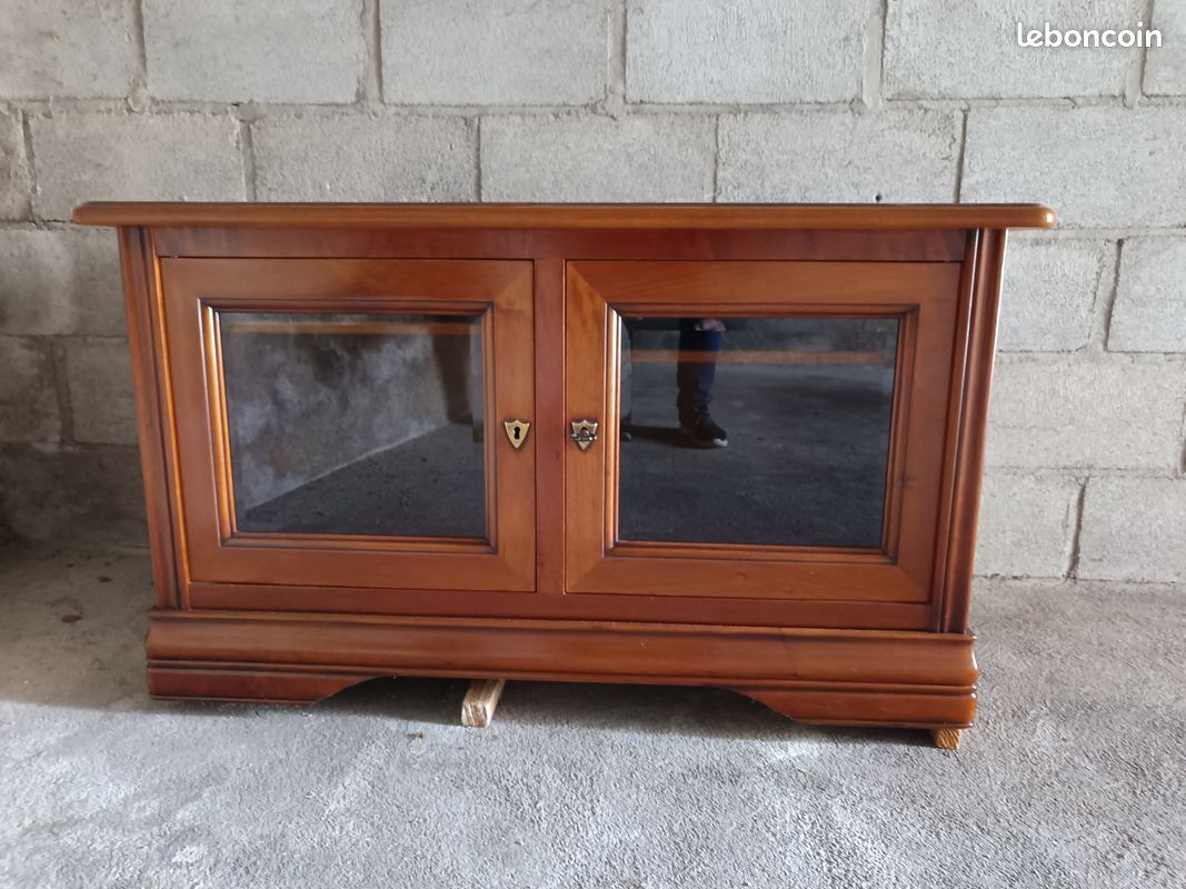 Meuble TV et HIFI en merisier (image 1)