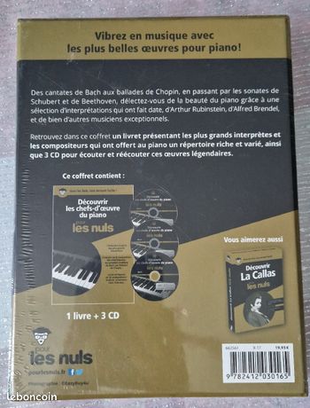 Pour les Nuls - Coffret avec 1 livret et 3 CD audio : Découvrir Les chefs  d'oeuvre du piano avec les Nuls