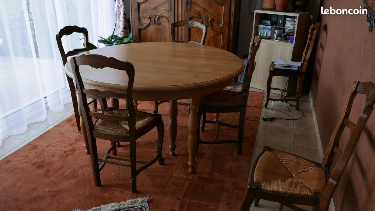 Vend table ronde en chêne (image 3)