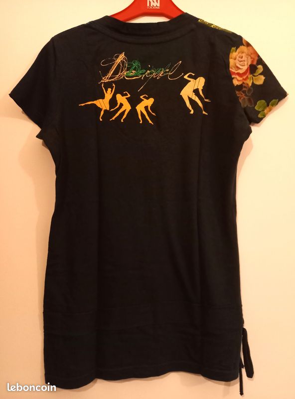 Tee-Shirt Vert avec Motifs Desigual Taille M (image 3)