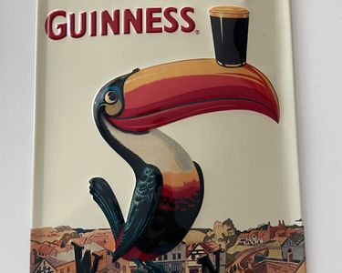 Plaque Métal Publicitaire 20x30cm - GUINNESS KOALA, Bombée En Relief