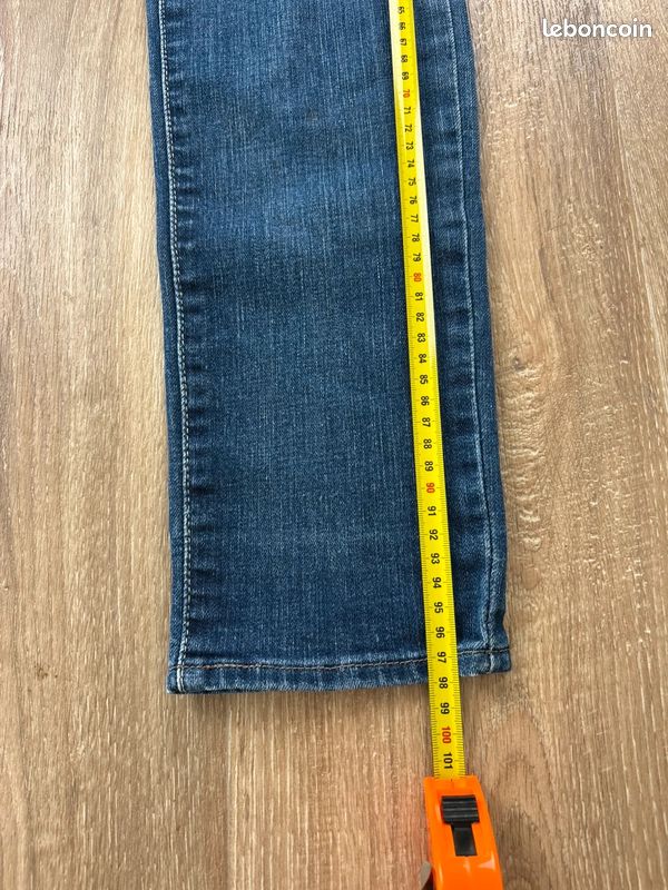 Jean Slim Levi's Demi Curve Bleu Taille W27 L32 Mid Rise Skinny (image 9)