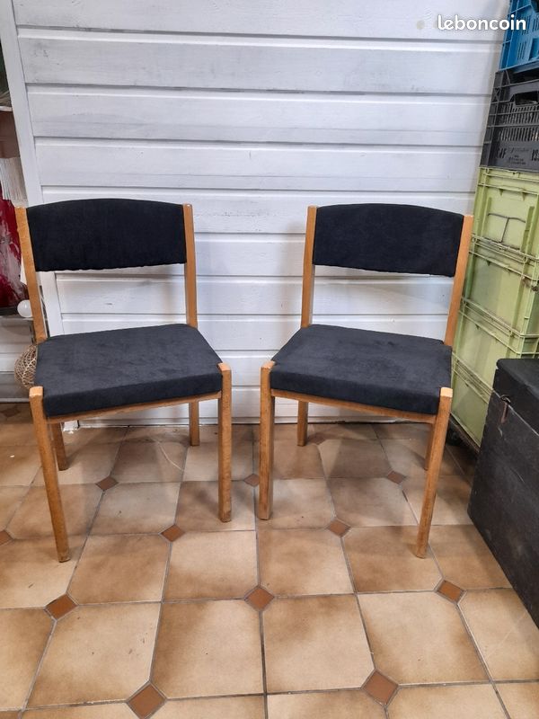 Paire de chaise vintage baumann 1970's (image 1)