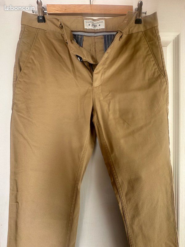 Pantalon Beige Zara Taille 40 - Occasion Très Bon état