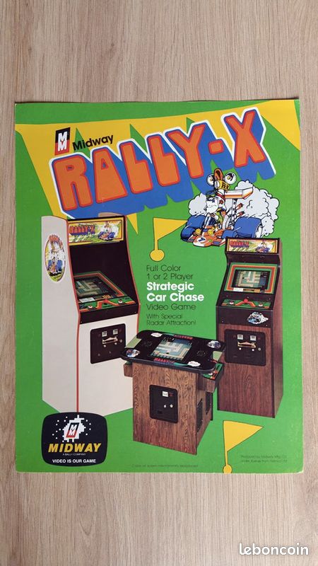 Pub. Du Jeu de Parcours "Rally-X" de la marque MIDWAY (image 1)