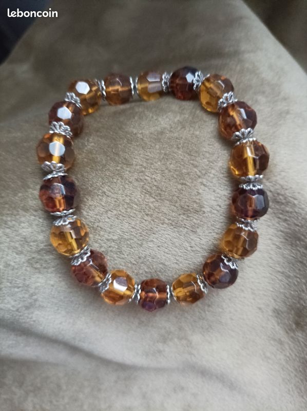 Bracelet vintage en verre de cristal (image 1)