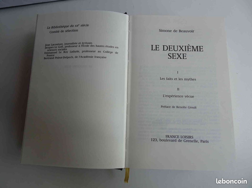 Beauvoir - Le deuxième sexe - belle édition - Livres